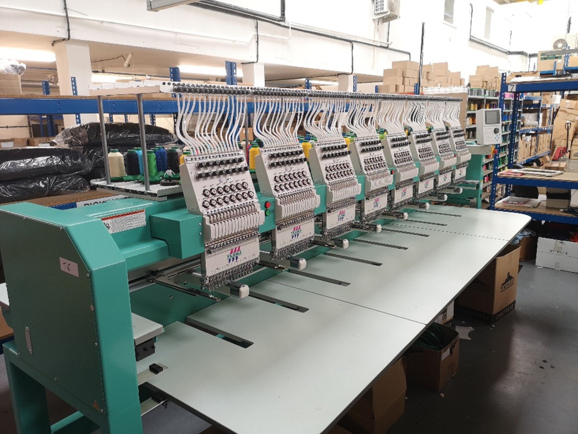 Tajima TFMX-II C1508 Electronic Multi Head Automatic Embroidery Machine (2019) - Image 2 of 8