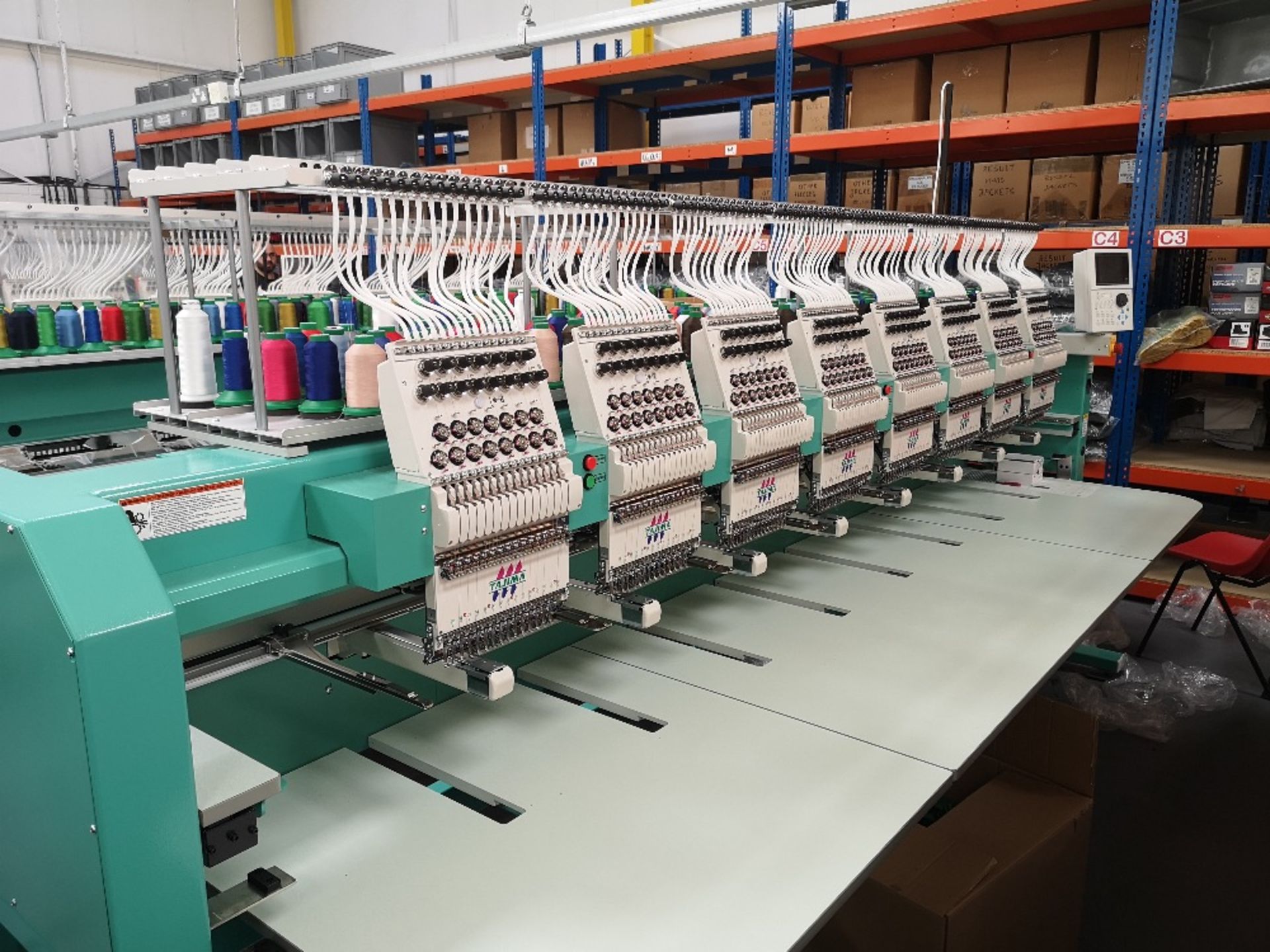 Tajima TFMX-II C1508 Electronic Multi Head Automatic Embroidery Machine (2019) - Image 2 of 8