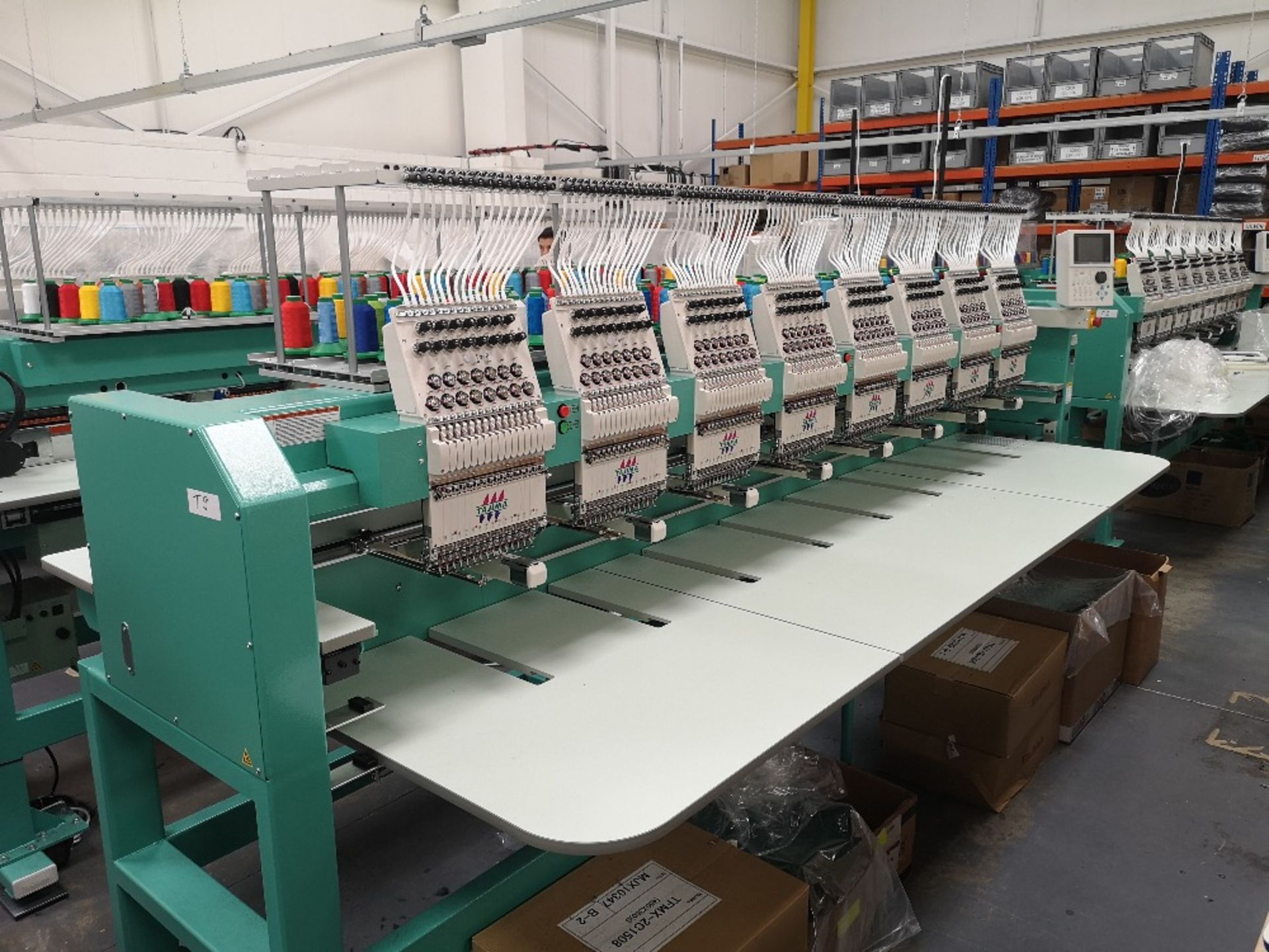 Tajima TFMX-II C1508 Electronic Multi Head Automatic Embroidery Machine (2019) - Image 2 of 8