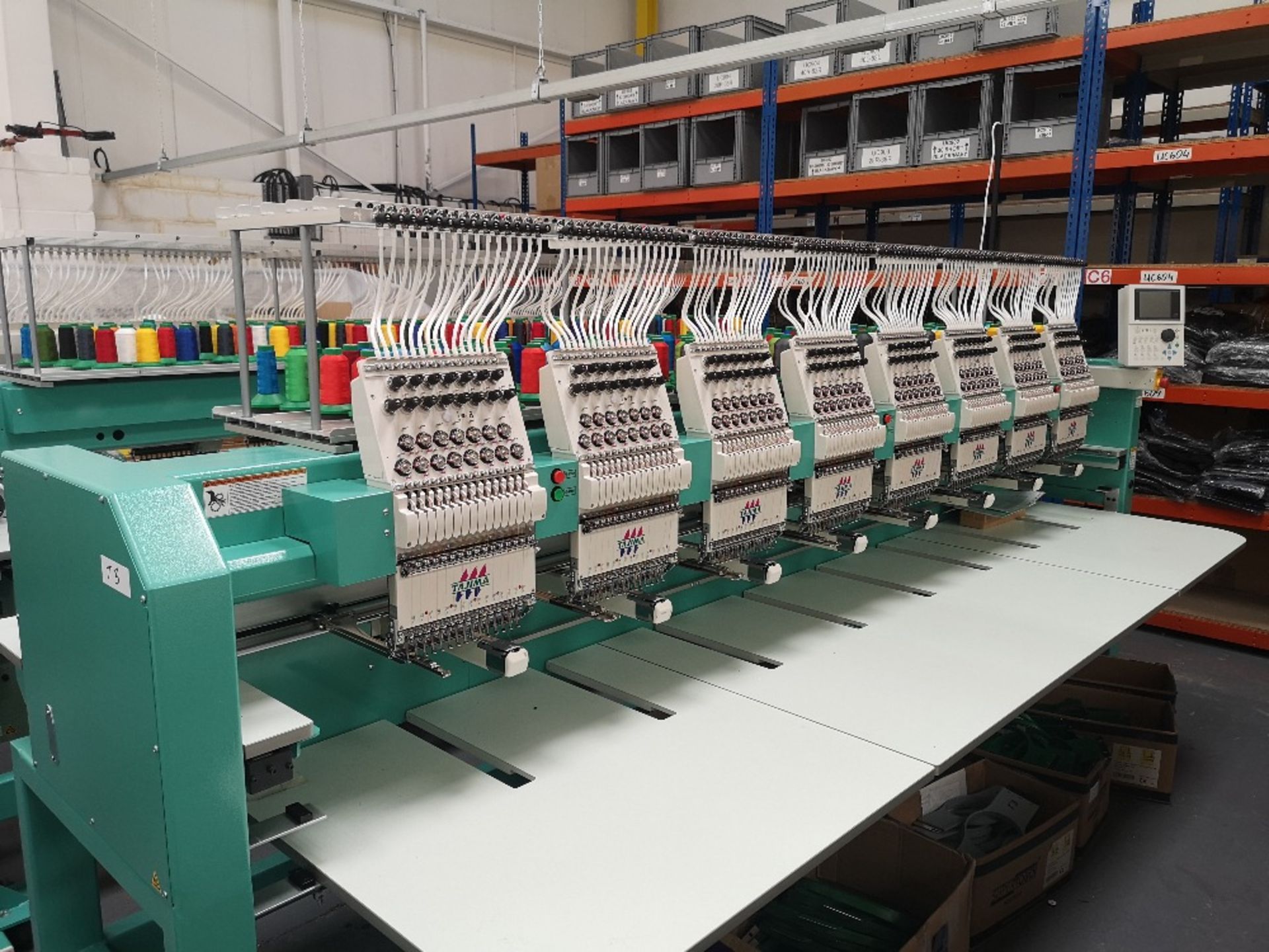 Tajima TFMX-II C1508 Electronic Multi Head Automatic Embroidery Machine (2017) - Image 2 of 10