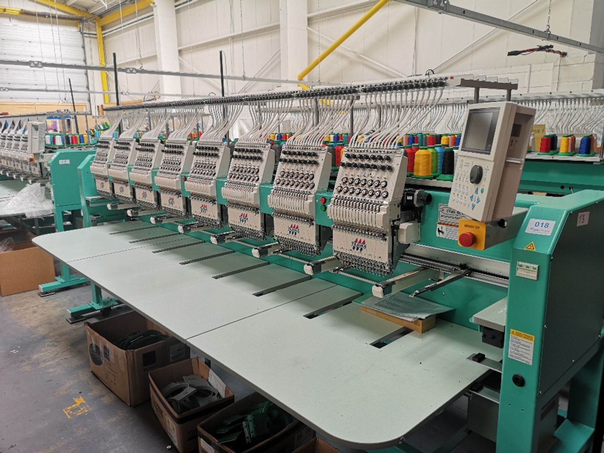 Tajima TFMX-II C1508 Electronic Multi Head Automatic Embroidery Machine (2017)