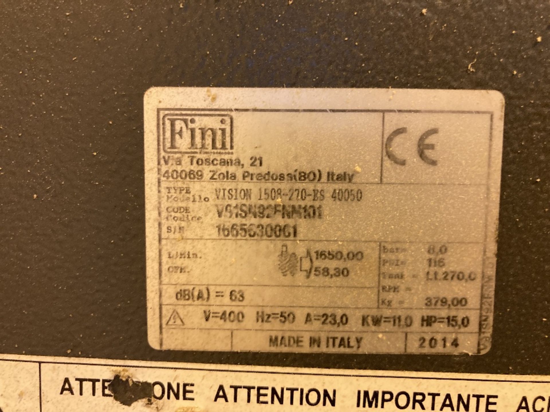 Fini Vision 1508-270- ES compressor/dryer - Image 4 of 5