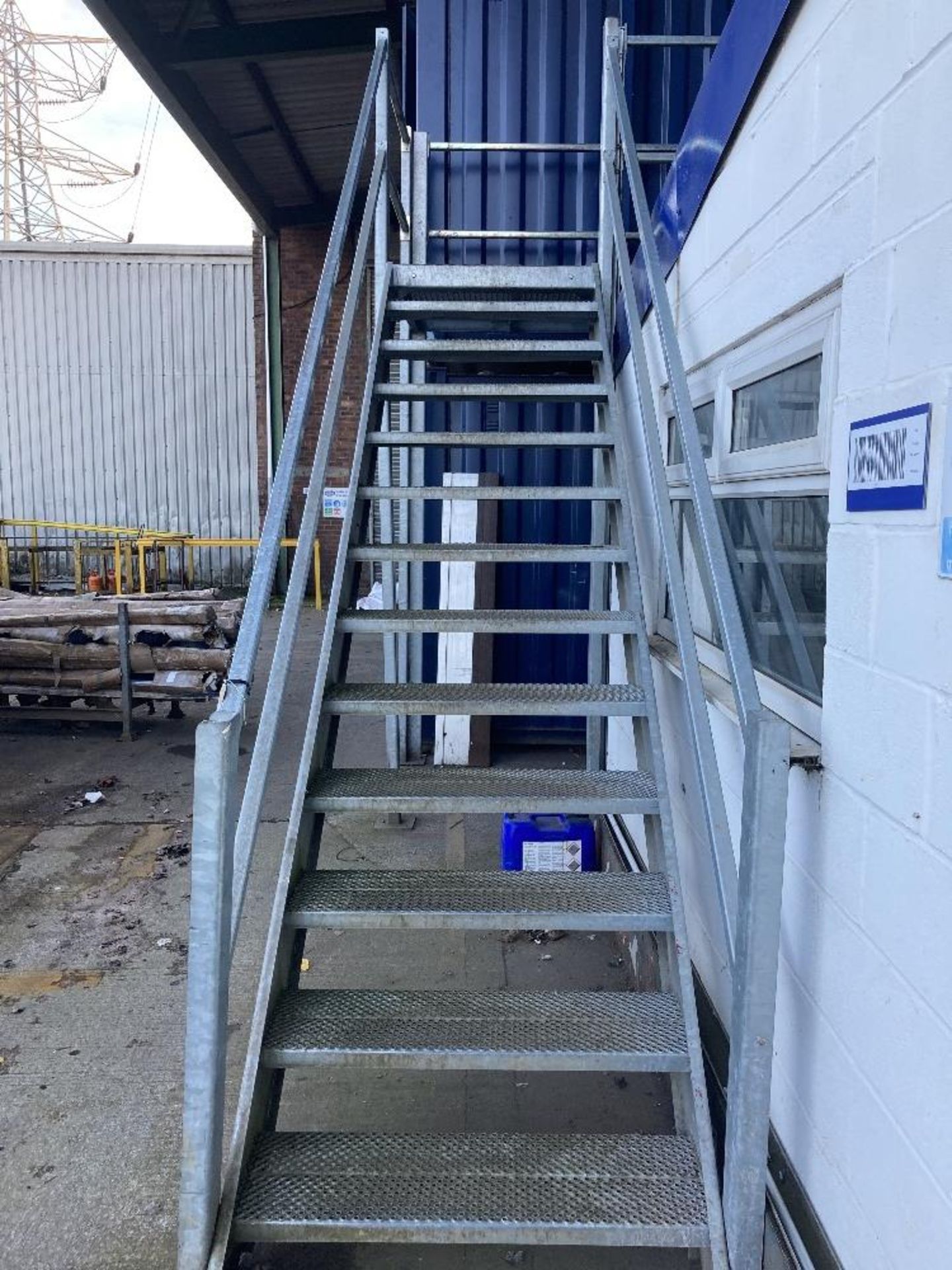 Galvanised Fabricated Staircase and Platform - Image 4 of 5