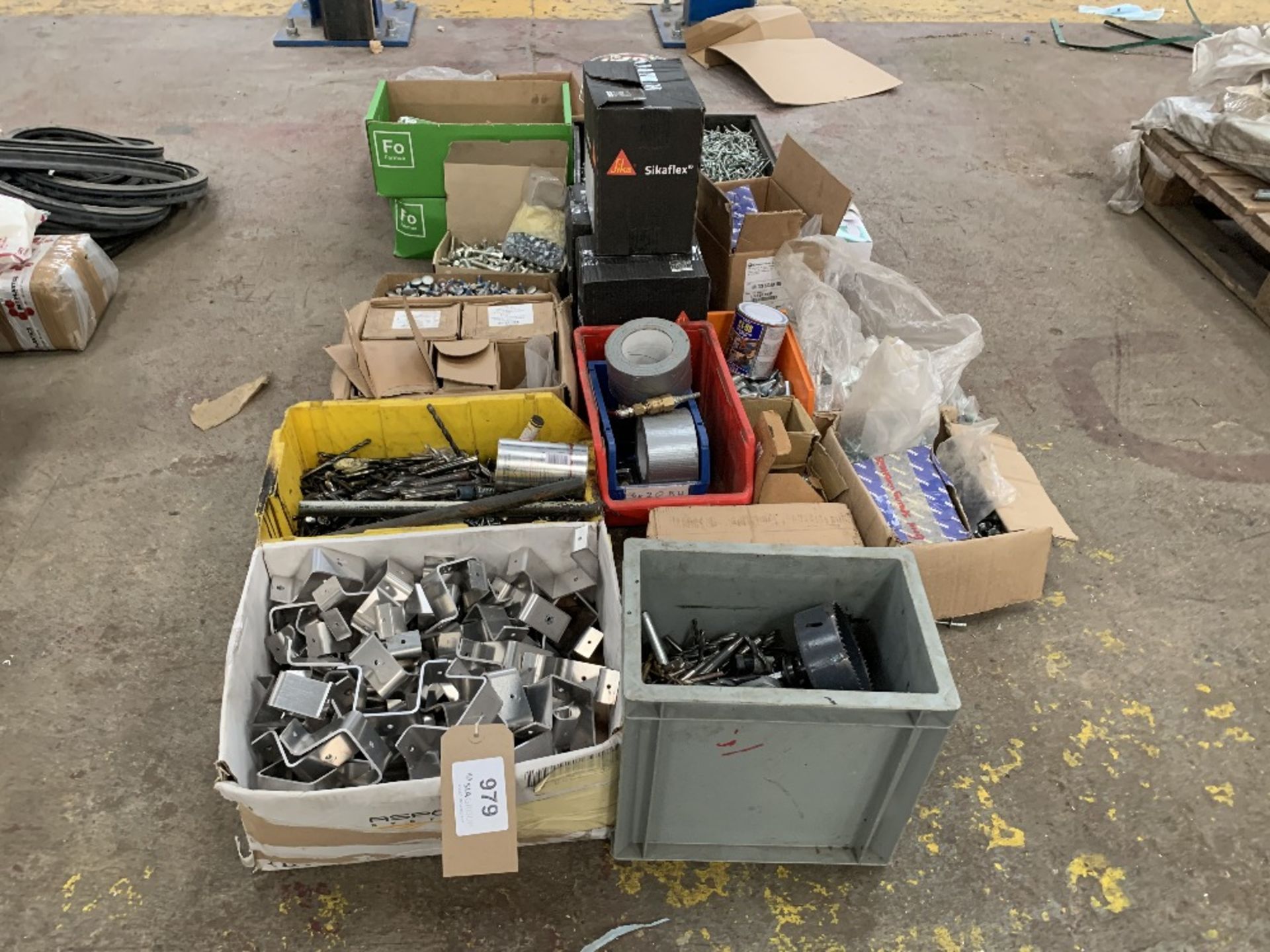 Large Qty of Fixings, Sika, Glue, Drill Bits & Fixing Brackets