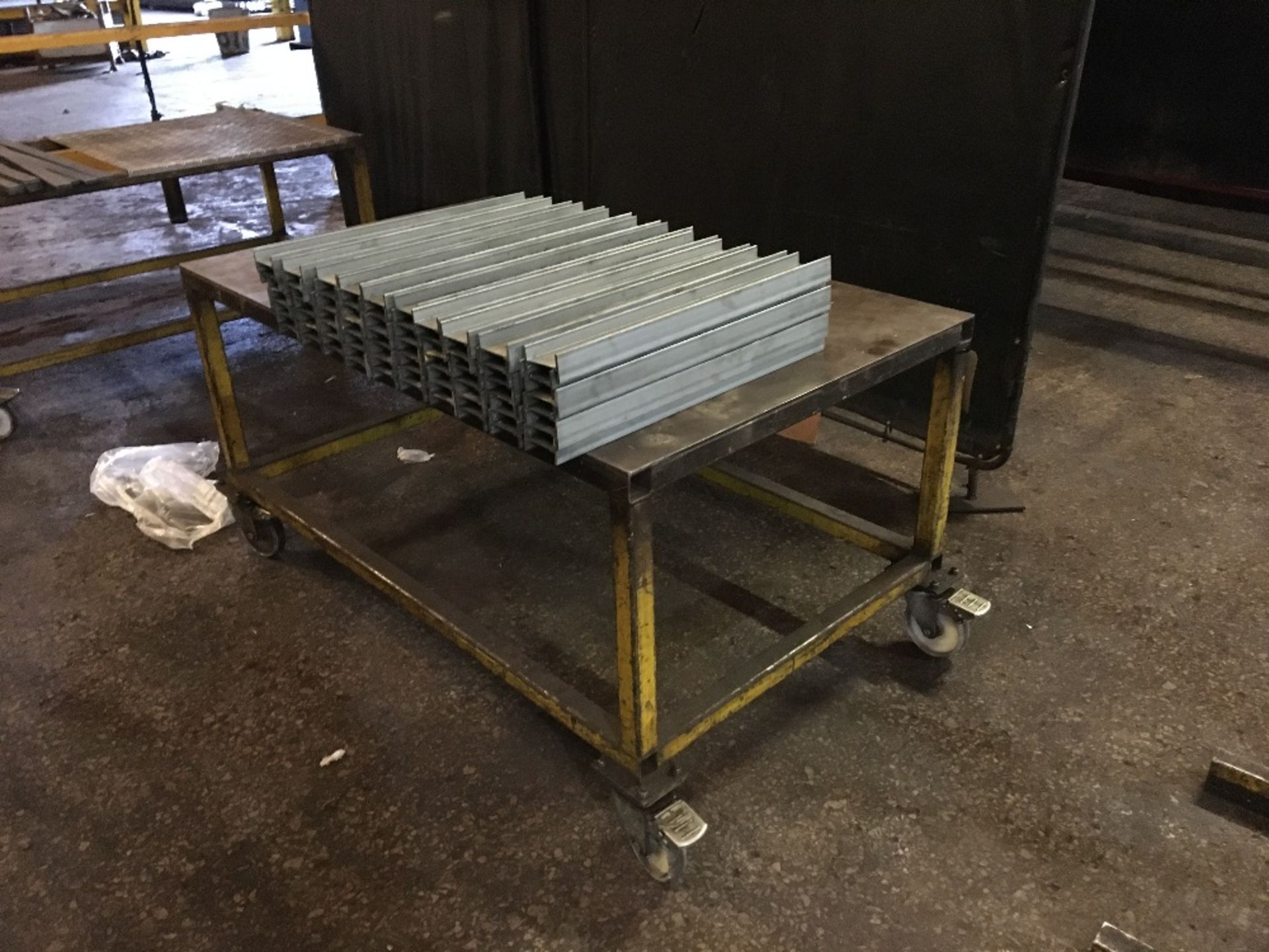 Mobile steel framed bench - Image 2 of 2