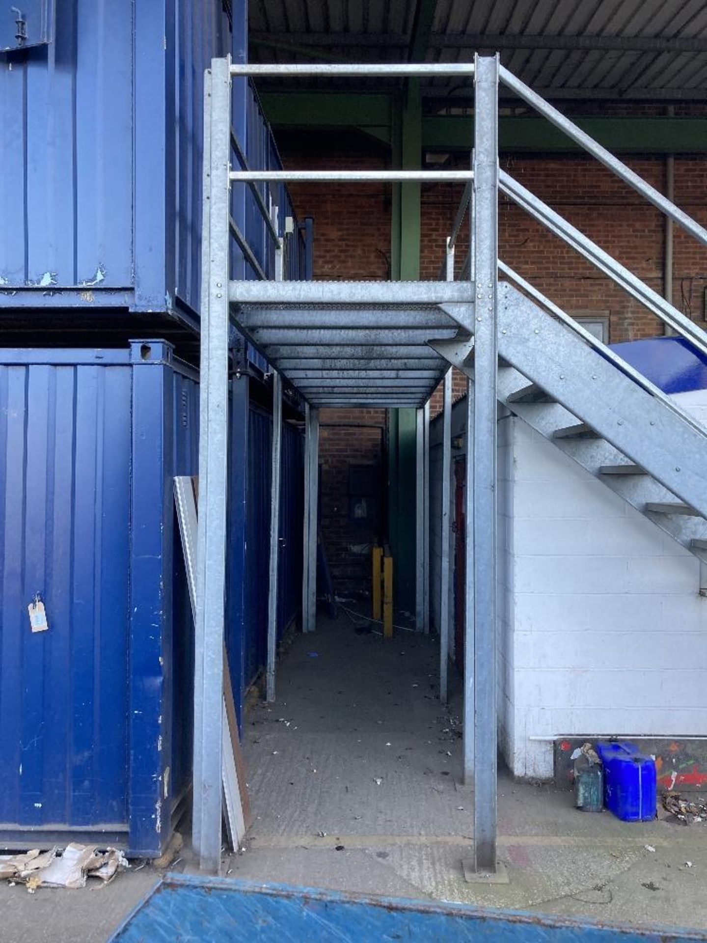 Galvanised Fabricated Staircase and Platform - Image 3 of 5