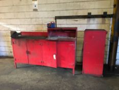 Heavy Duty Steel Workbench, Cabinets & Record No6 Vice