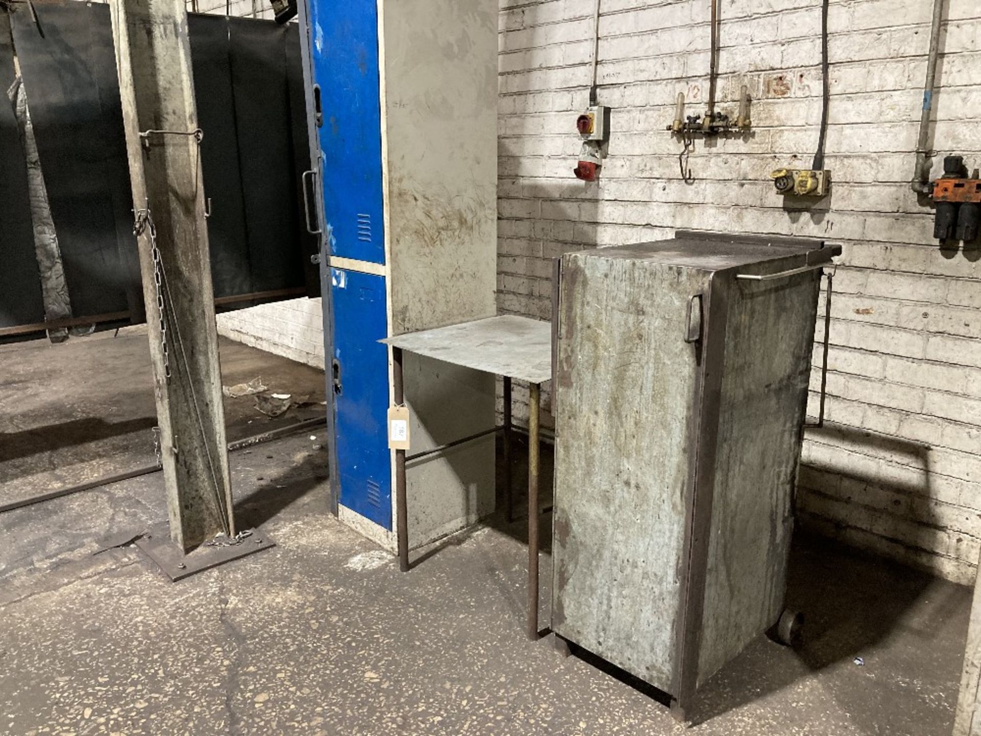 Steel Fabricated Cabinet, Table & Locker - Image 2 of 2