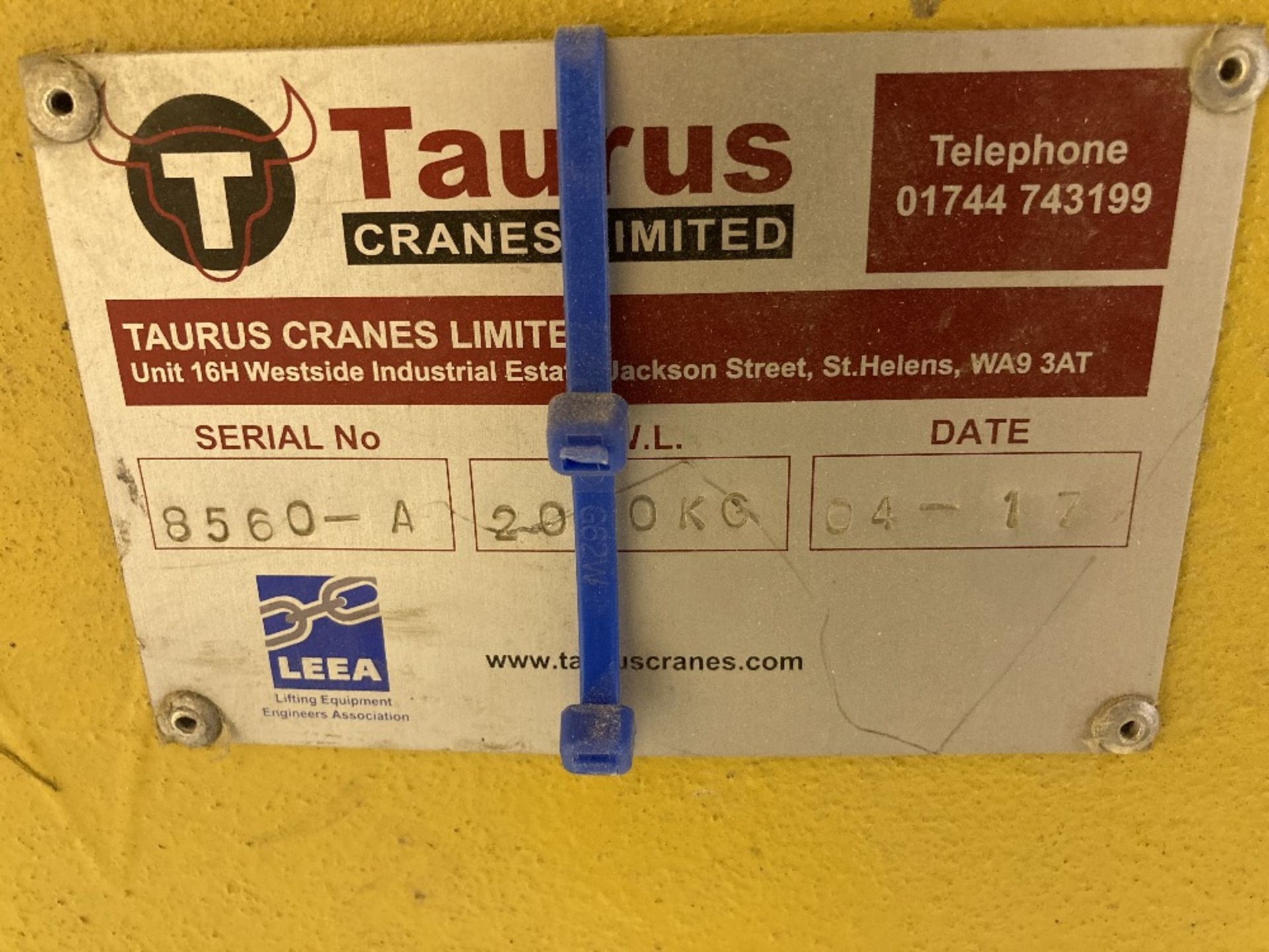 Taurus Cranes Ltd 13mtr 2,000kg Lifting Beam - Image 3 of 4