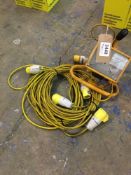 (2) 110v extension cables with 110v floodlight