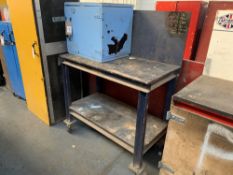 Steel Framed Mobile Workbench & Cabinet