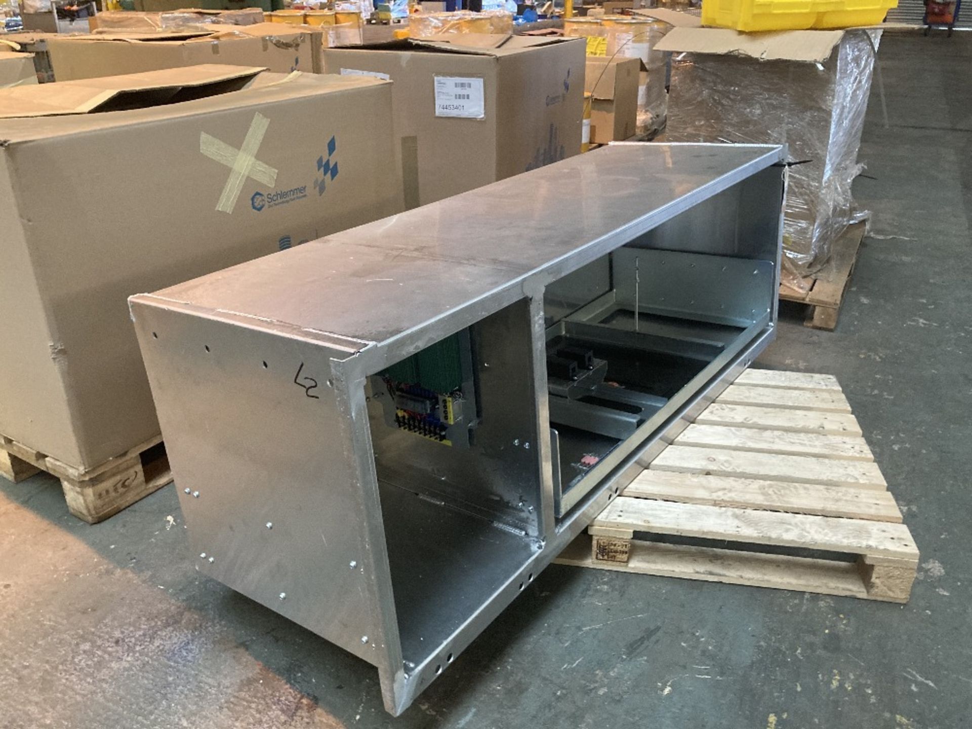 Fabricated Aluminium Power Pack Housing with Sliding Tray - Image 2 of 4