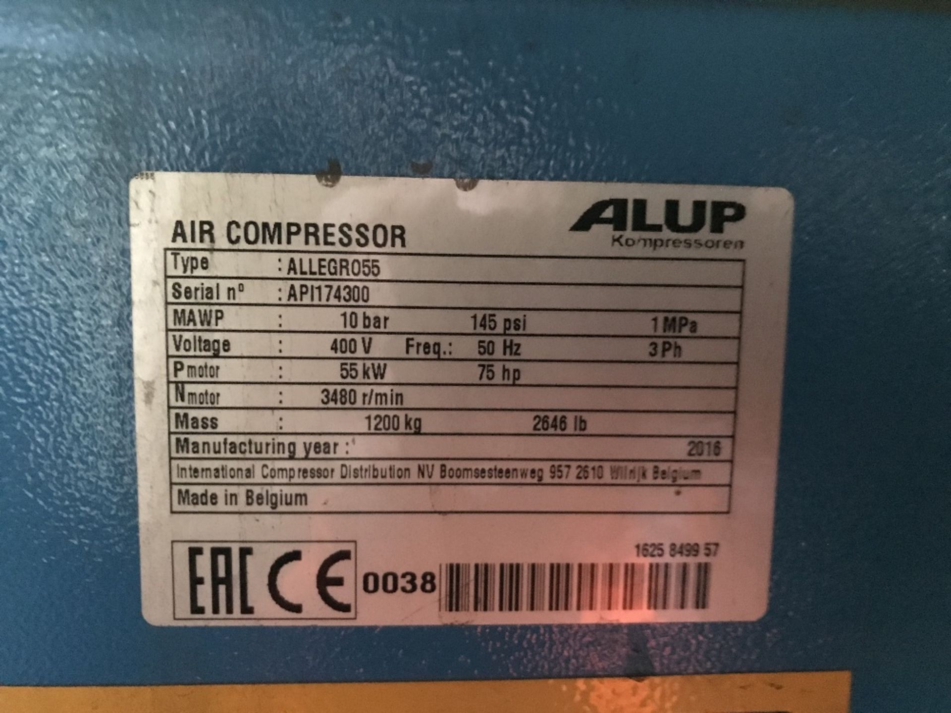 Alup Allegro 55LP Airmatic Compressor - Image 5 of 7