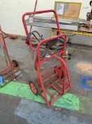 Oxyacetylene welding trolley c/w Hoses, Burning Torch & Regulator