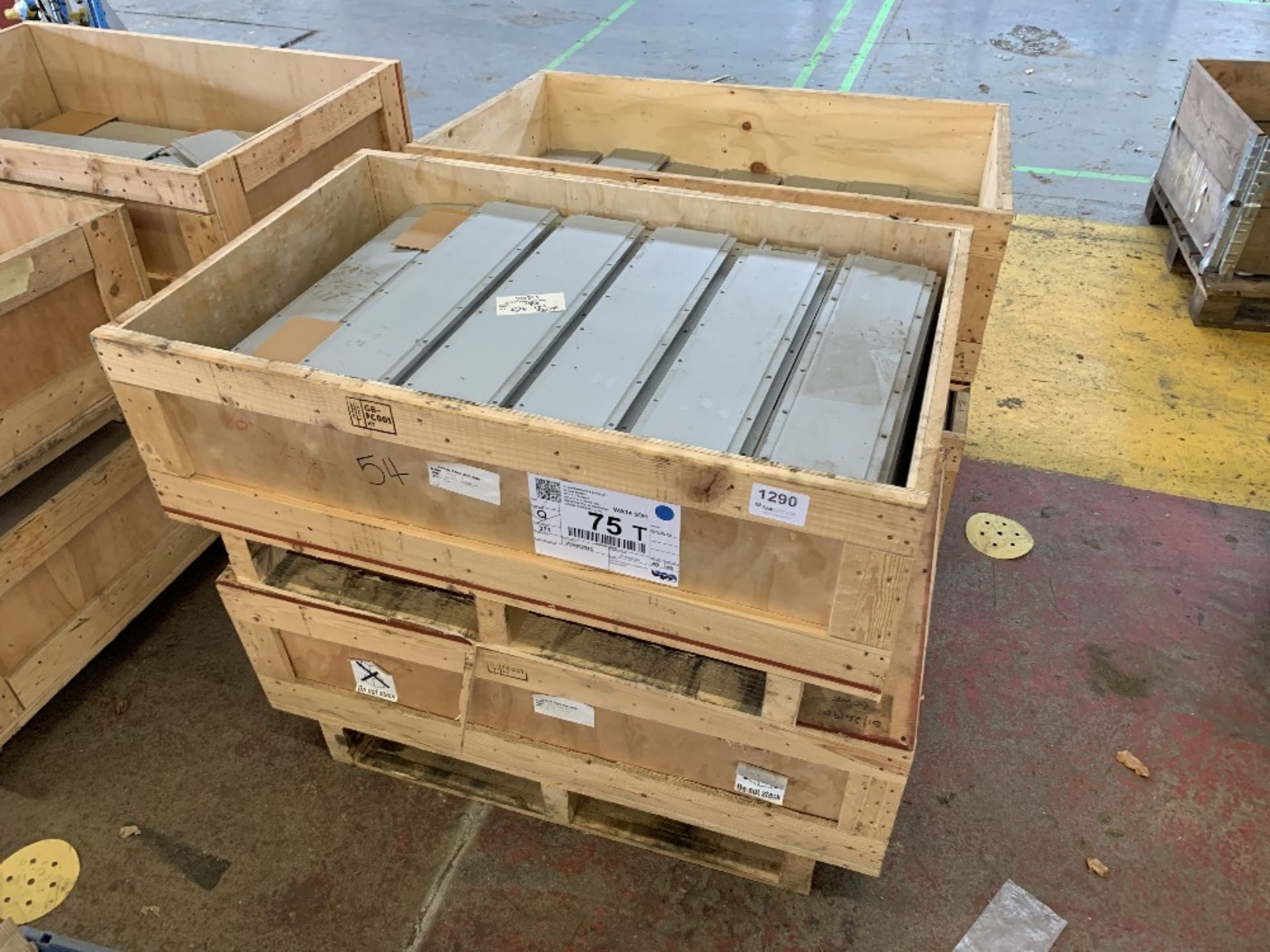 (4) Crates of Steel Sliding Components