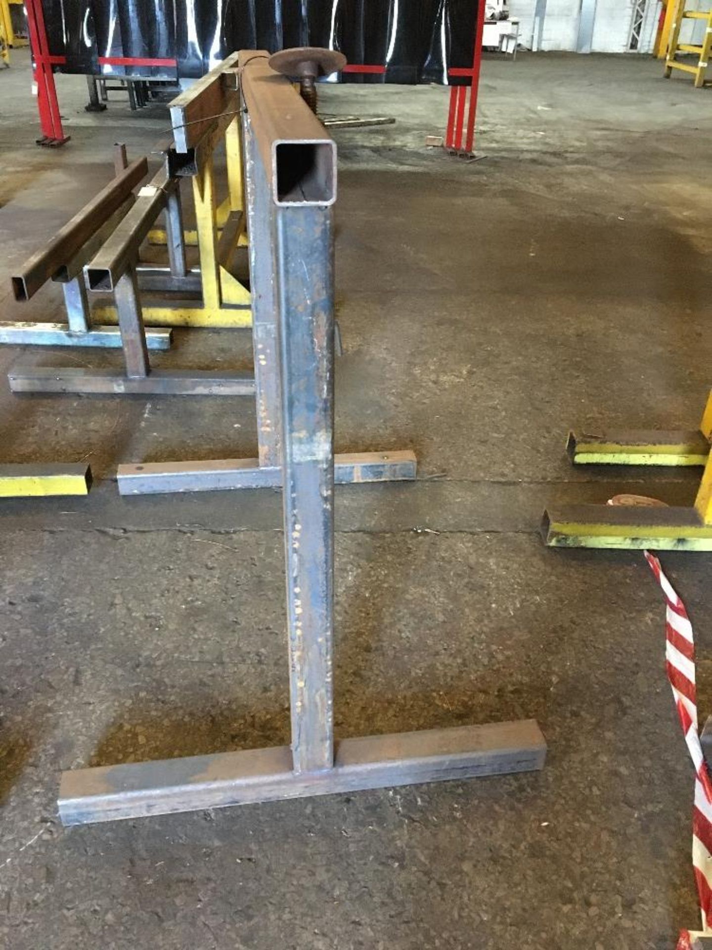 (1) Heavy Duty Steel trestle with Adjustable clamp - Image 2 of 2