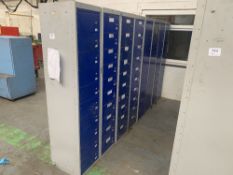 (8) 10 compartment personal item lockers