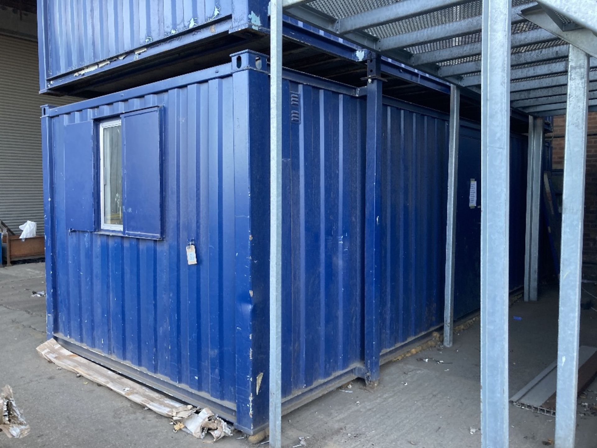 24' Anti-Vandal Jackleg Steel Container Office & Contents