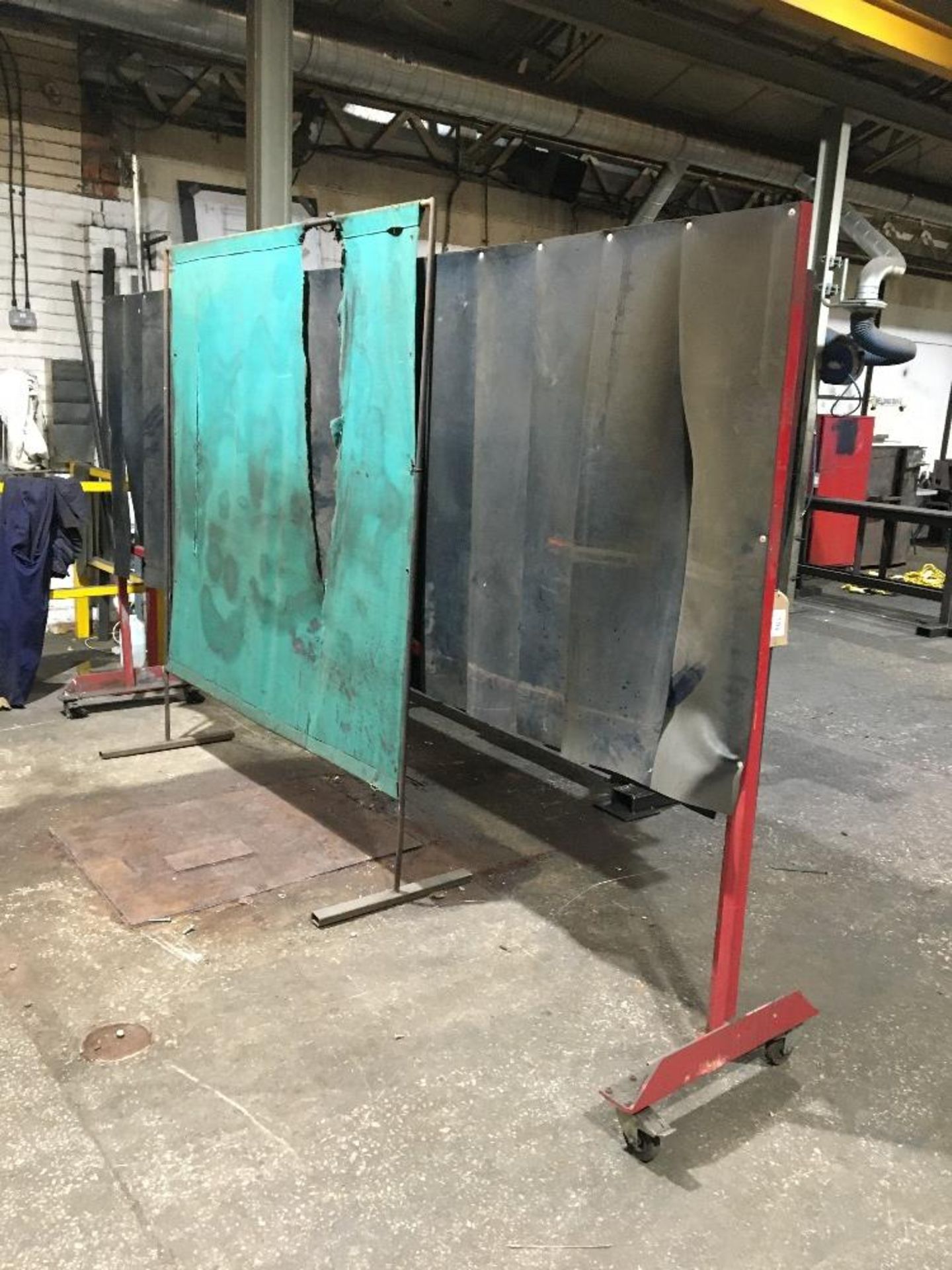 (2) Heavy Duty Welding Screens - (1) Mobile (1) Static - Image 2 of 2
