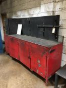 Steel Fabricated Workbench with Cupboards