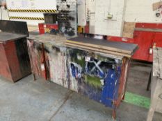 Fabricated Steel Workbench, Cupboards & Linbin Rack