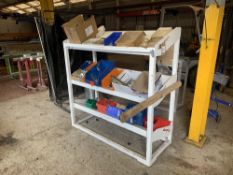 Steel 3-tier small component shelving unit