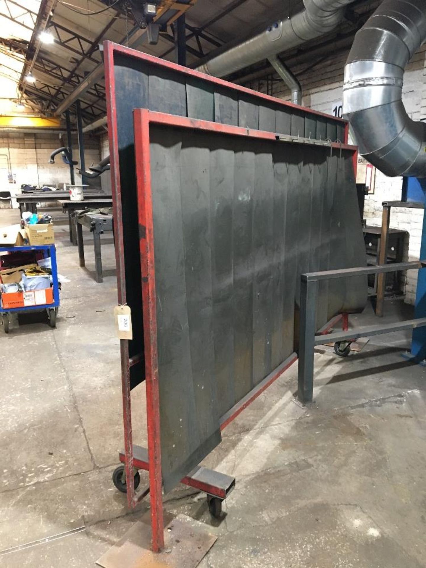 (2) Heavy Duty Welding Screens - (1) Mobile (1) Static - Image 2 of 3