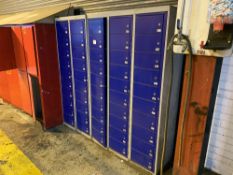 (5) 10-compartment steel personal storage lockers