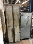 Steel Mobile Cabinet & (2) Lockers