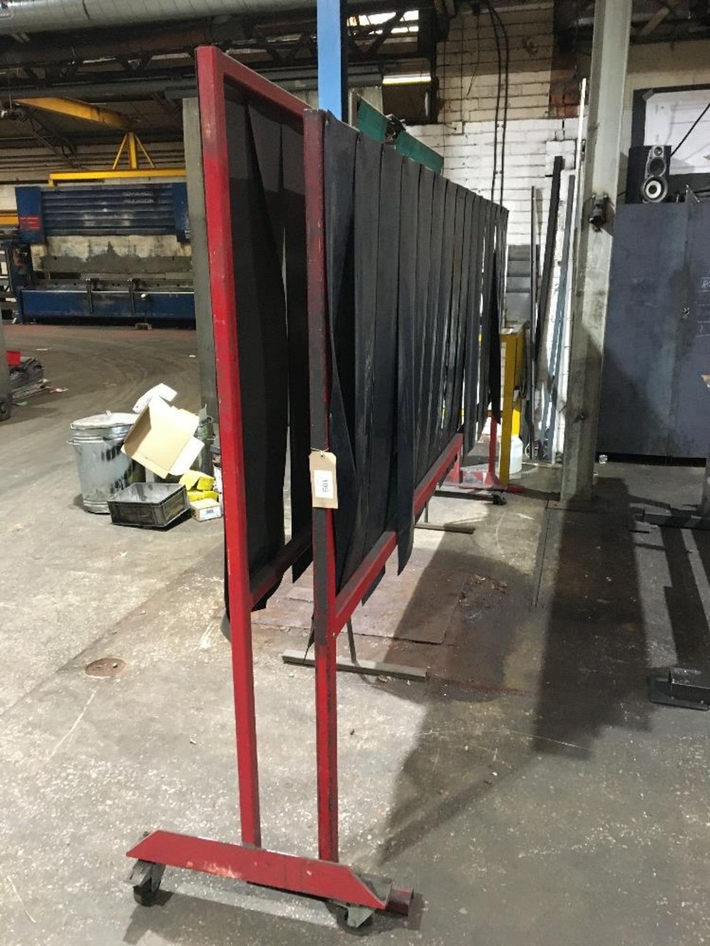 (2) Heavy Duty Welding Screens - (1) Mobile (1) Static