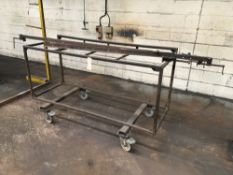 Steel Framed Mobile Trolley & (4) Incomplete Sash Clamps