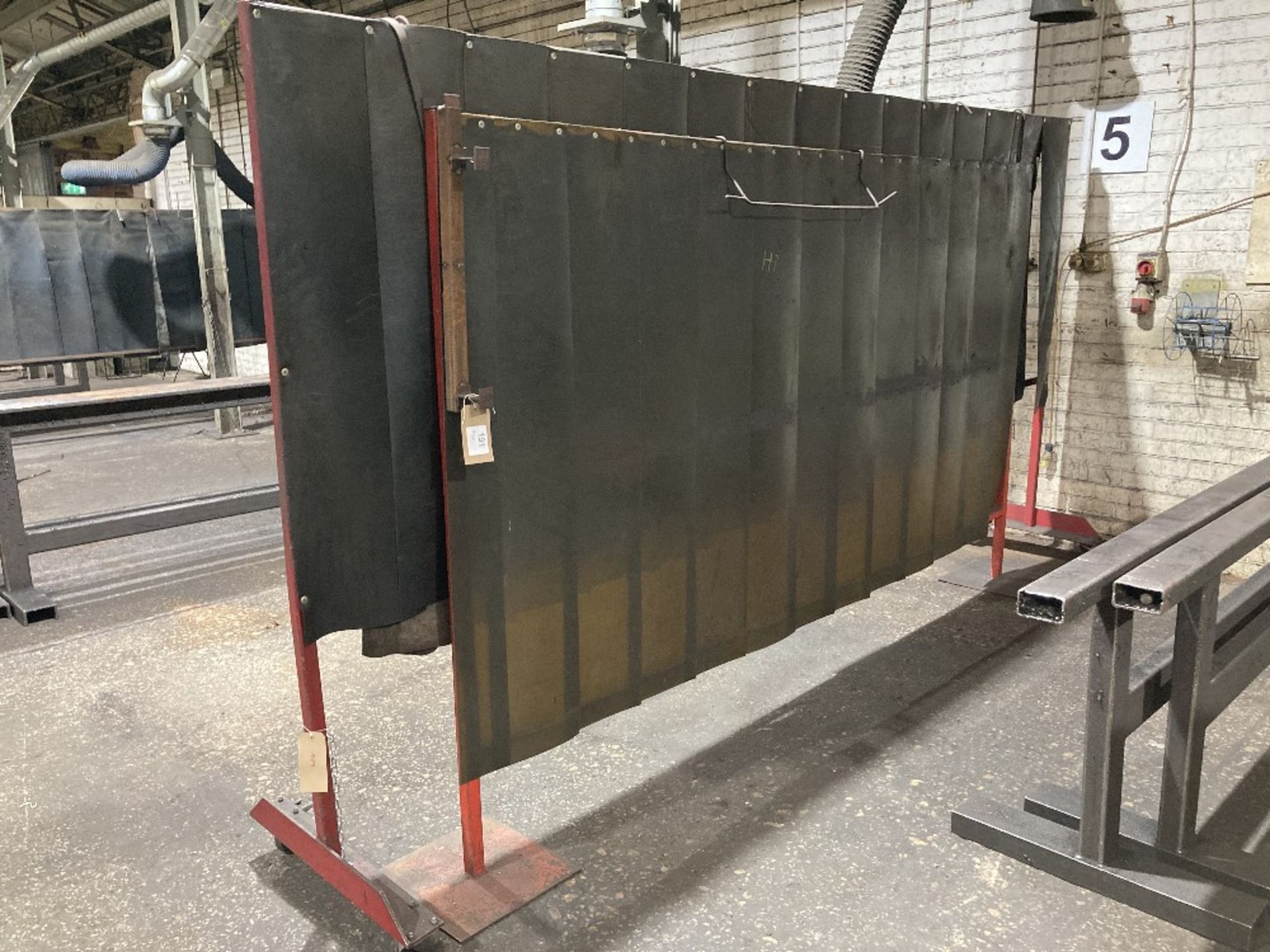 (2) Heavy Duty Welding Screens - (1) Mobile (1) Static