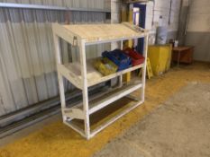 Steel 3-tier small component shelving unit