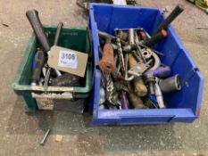 (2) Storage Boxes of contents to include Hand Tools