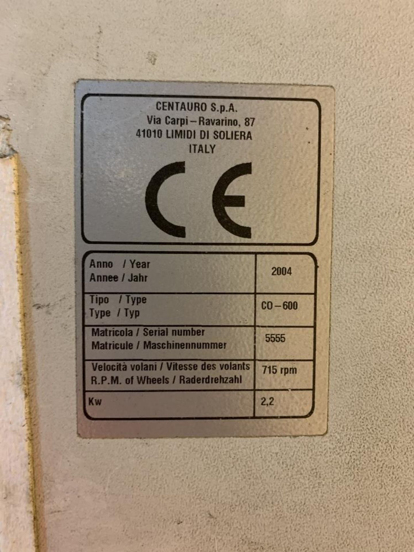 Centauro C0-600 freestanding bandsaw - Image 4 of 4