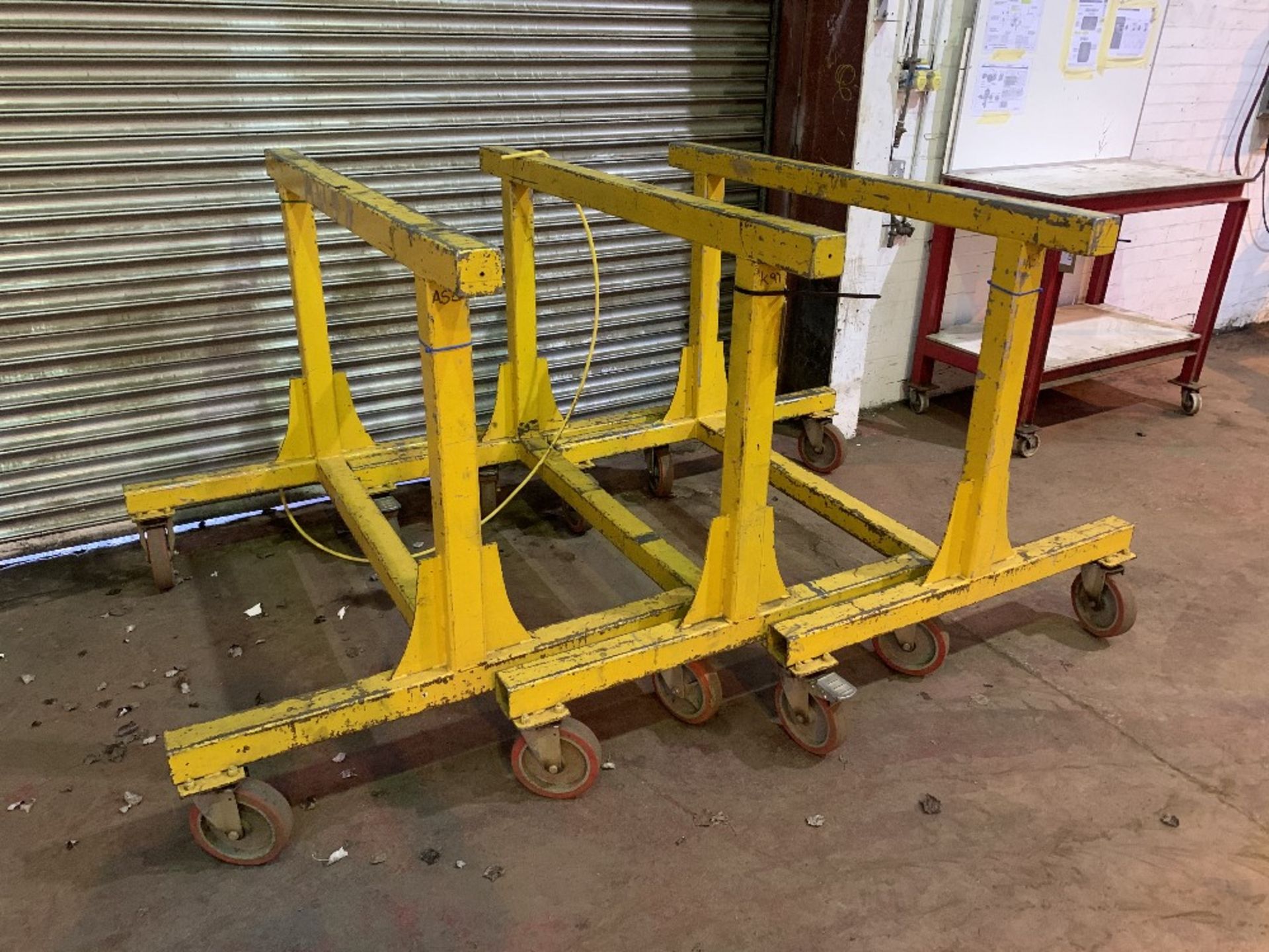 (3) Heavy duty mobile trestles - Image 2 of 2