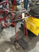 Oxyacetylene welding trolley c/w Hoses, Burning Torch & Regulator