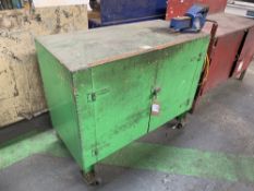 Steel Framed Wooden Workbench, Record No5 Vice & 110V Junction Box