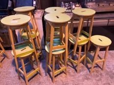 (11) Lime Green / Maple Stools