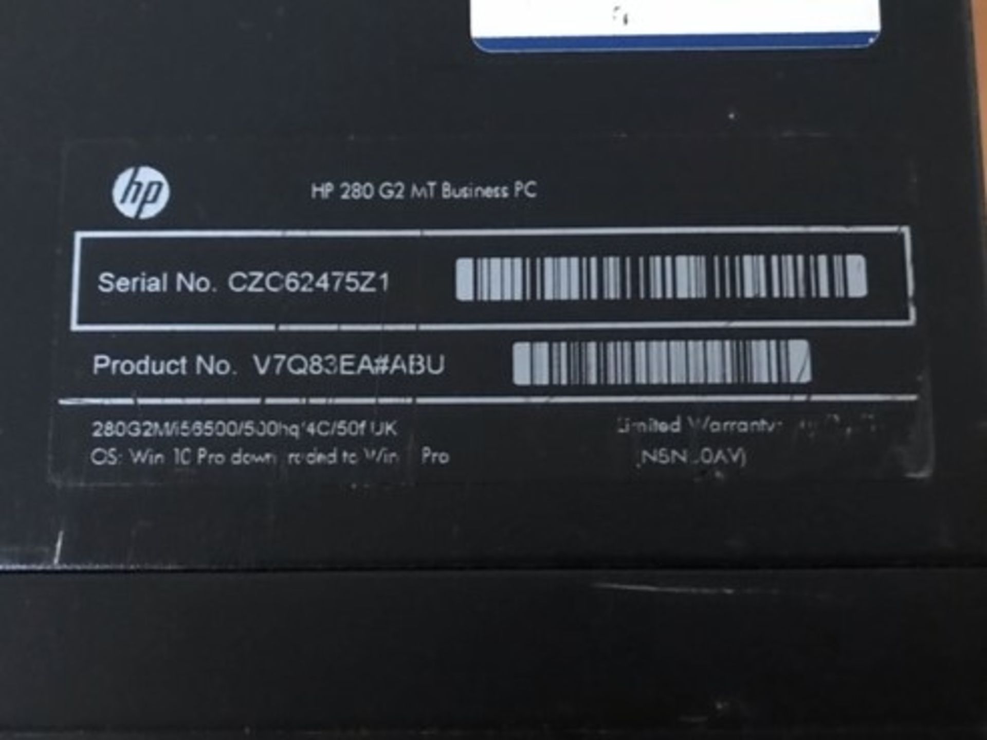 HP 280 G2 MT Business core i5 personal computer - Image 3 of 3