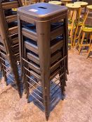 (7) Grey Steel Stools