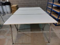 (3) Laminate / steel frame desks