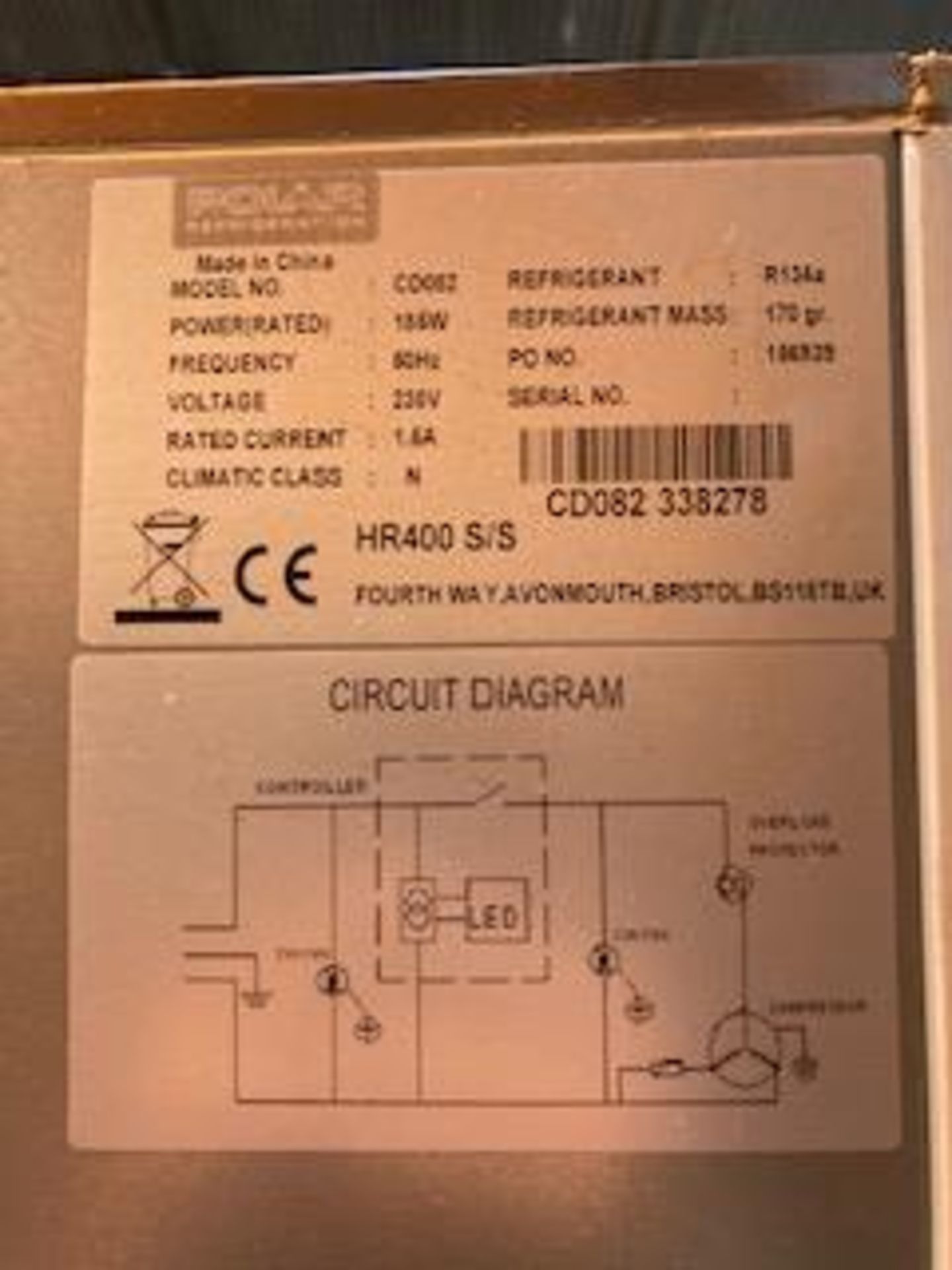 Polar CD082 Single Door Upright Stainless Steel 365 Ltr Fridge - Image 5 of 5