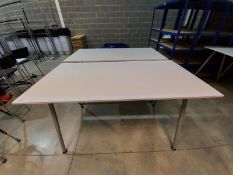 (2) Laminate / steel frame desks