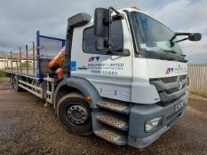 Mercedes AXOR 2529L flatbed lorry with Atlas 105.2-3 Hiab