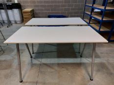 (2) Laminate / steel frame desks