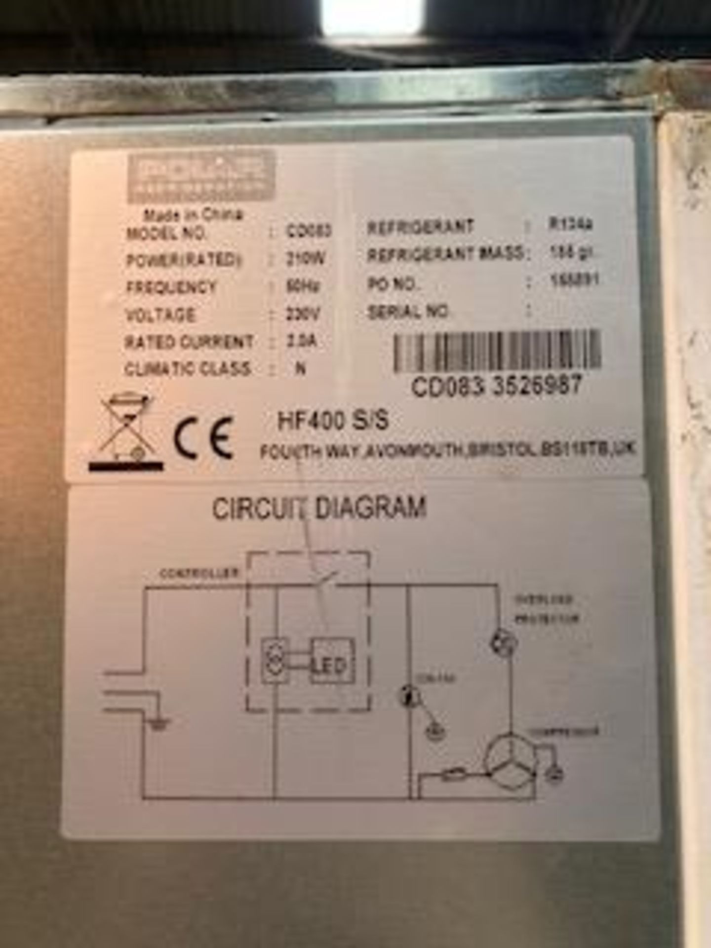 Polar CD083 Single Door Upright Stainless Steel 365 Ltr Freezer - Image 4 of 4