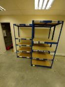 (3) Bays of light duty boltless shelving