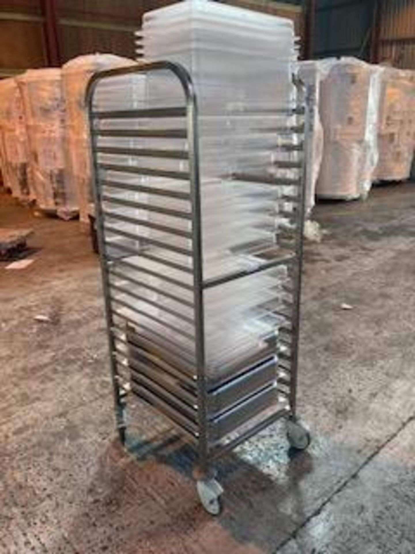 Stainless steel Gastronorm Rack /Tray / Pan Trolley & Trays