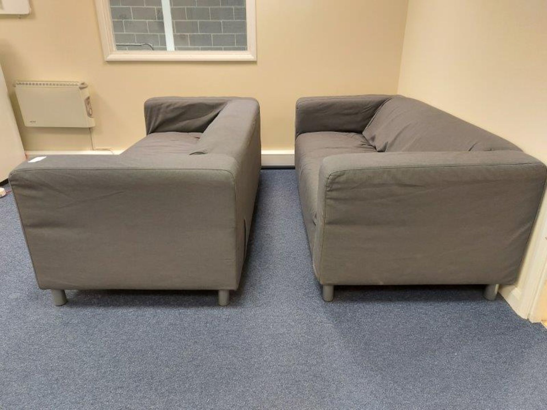 (2) Two seat upholstered sofa - Image 2 of 2